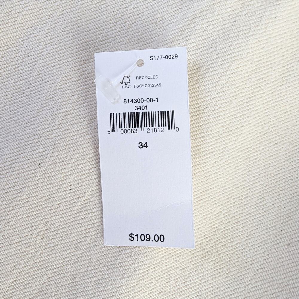 Banana Republic NWT White Ecru Wash High Rise Crop Boot Denim Jean Size 34 - Picture 7 of 9